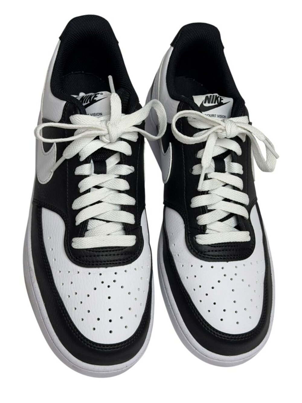 Nike Court Vision Low Next Nature Sneakers Tennis Shoes Women Panda 11 NWOT - Picture 4 of 13